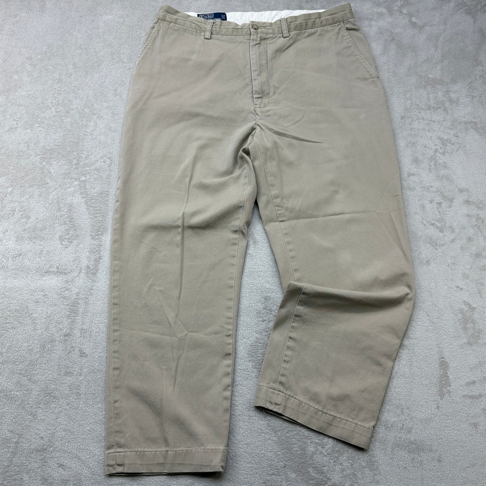 Polo Ralph Lauren Prospect Pant Mens 36x30 Tan Khaki Cotton Chino Straight Leg